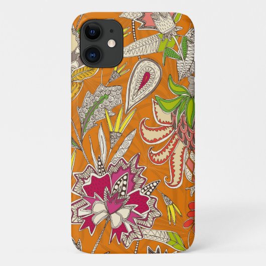 chintz pop oranje Case-Mate iPhone case (Achterkant)