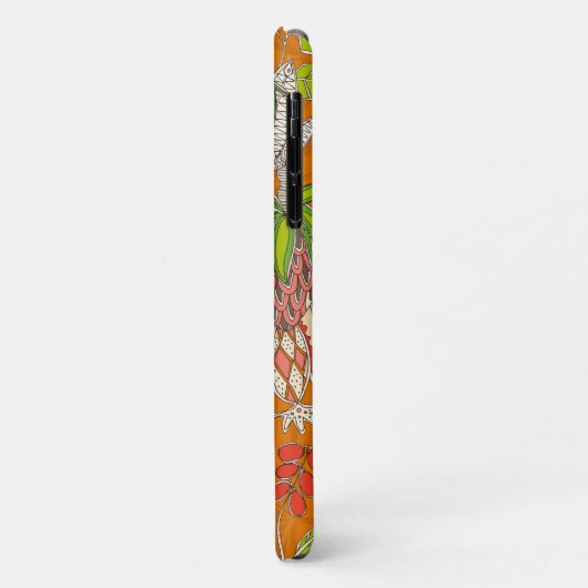 chintz pop oranje Case-Mate iPhone case (Achterkant/links)