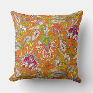 chintz pop oranje kussen