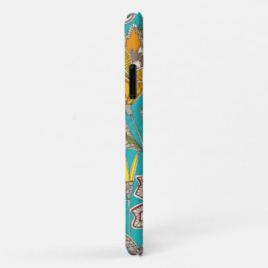 chintz pop turquoise Case-Mate iPhone case (Achterkant/rechts)