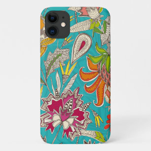 chintz pop turquoise Case-Mate iPhone case