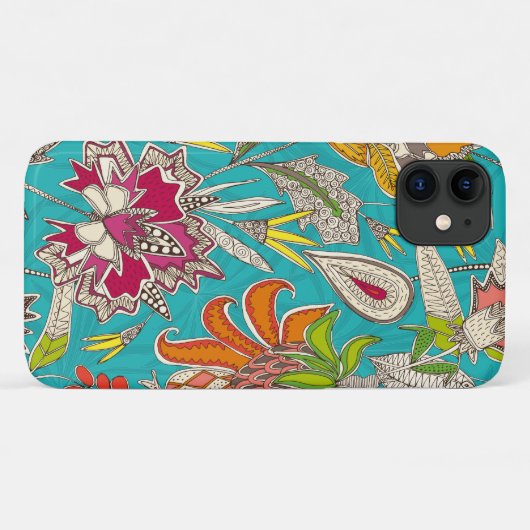 chintz pop turquoise Case-Mate iPhone case (Achterkant (horizontaal))