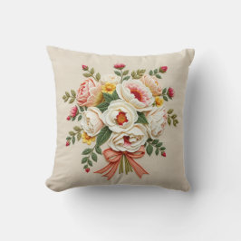 Chintz Rozen Tuin Boeket Worp Kussen