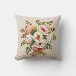 Chintz Rozen Tuin Boeket Worp Kussen