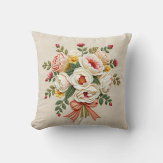 Chintz Rozen Tuin Boeket Worp Kussen