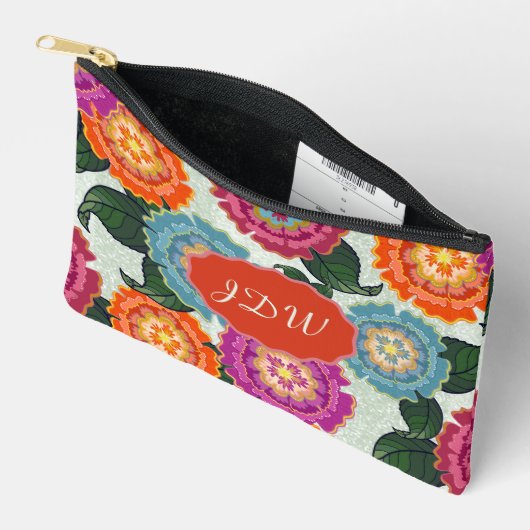 Chintz Weide Bloem Kunst Monogram Etui (Open)