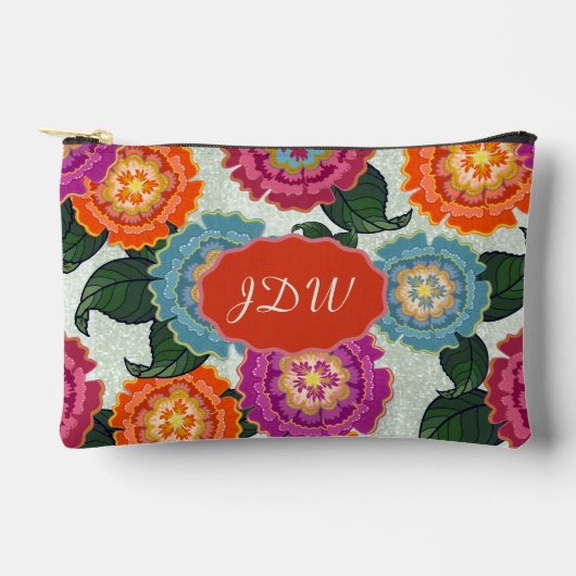 Chintz Weide Bloem Kunst Monogram Etui (Voorkant)