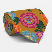 Chintz Weide Bloem Kunstpatroon Stropdas (Opgerold)
