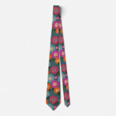 Chintz Weide Bloem Kunstpatroon Stropdas (Voorkant)