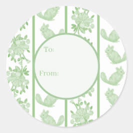 Chintzy Chinchilla Cadeau Sticker (Groen)