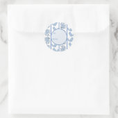 Chintzy Chinchilla Cadeausticker (Blauw) Ronde Sticker (Tas)