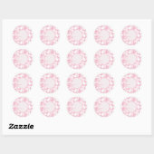 Chintzy Chinchilla Cadeausticker (Roze)  Ronde Sticker (Vel)
