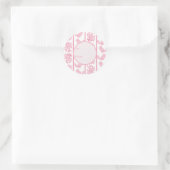 Chintzy Chinchilla Cadeausticker (Roze)  Ronde Sticker (Tas)