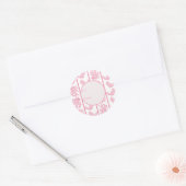 Chintzy Chinchilla Cadeausticker (Roze)  Ronde Sticker (Envelop)