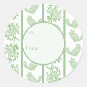 Chintzy Chinchilla Gift Sticker (Green)  (Voorkant)