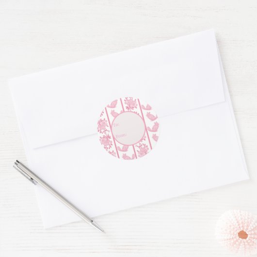 Chintzy Chinchilla Gift Sticker (Pink) (Envelop)