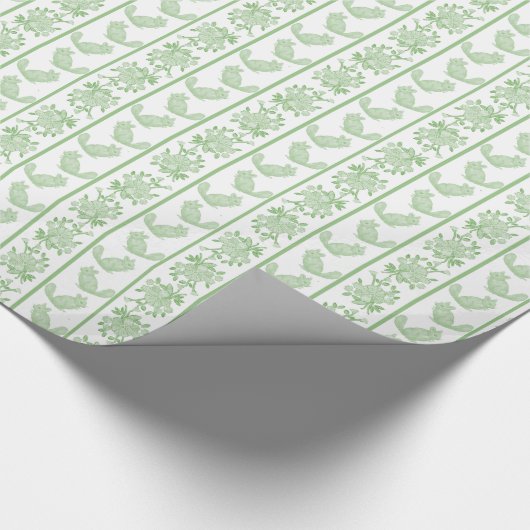 Chintzy Chinchilla-inpakpapier (groen) Cadeaupapier (Hoek)