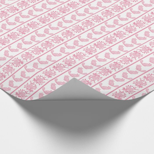 Chintzy Chinchilla-inpakpapier (roze) Cadeaupapier (Hoek)