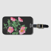 Chintzy Dark Pink Wild Roos Bagagelabel (Voorkant (horizontaal))