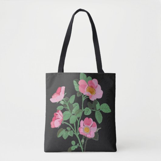 Chintzy Dark Pink Wild Roos Tote Bag (Voorkant)