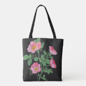 Chintzy Dark Pink Wild Roos Tote Bag (Achterkant)