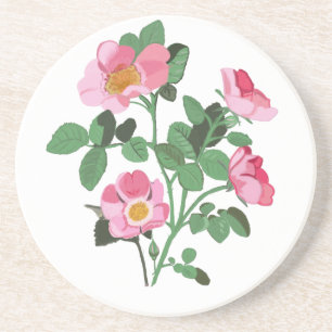 Chintzy Dark Pink Wild Roos Zandsteen Onderzetter
