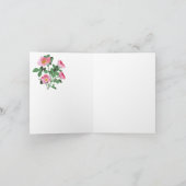 Chintzy Dark Roze Wild Roos Blank Kaart (Binnen)