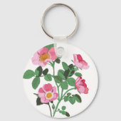 Chintzy Roze Wilde Roos Sleutelhanger (Achterkant)