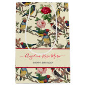  Chintzy Victoriaans Scrapbook Birds Design Medium Cadeauzakje (Voorkant)