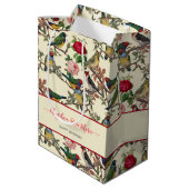  Chintzy Victoriaans Scrapbook Birds Design Medium Cadeauzakje (Achterkant Gekanteld)