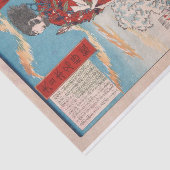 Chinzei Hachirō Tametomo en Oniyashi op een strand Tissuepapier (Detail)