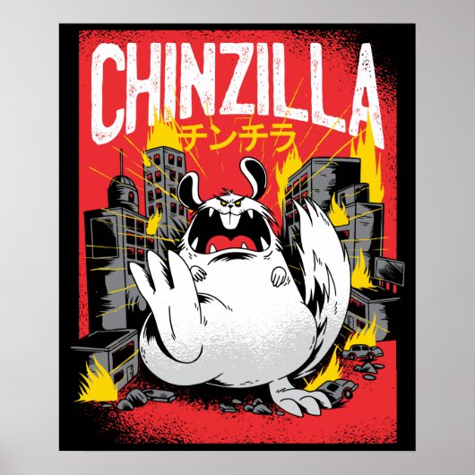 Chinzilla Chinchilla Monster Poster (Voorkant)