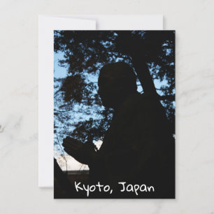 Chion-in-tempelbeeld silhouette Kyoto Japan-kaart