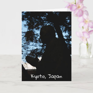 Chion-in tempelbeeld silhouette, Kyoto, Japan Kaart