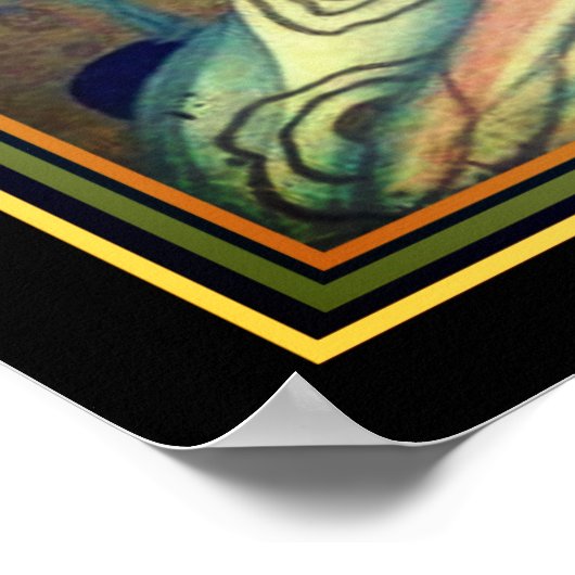 Chiostri Art Deco "Girl & Peacock" Print (Hoek)