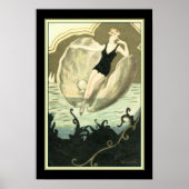 Chiostri Deco "Swimmer in a Clam Shell" 13x19 Poster (Voorkant)