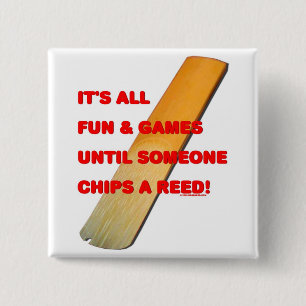 Chip A Reed Vierkante Button 5,1 Cm