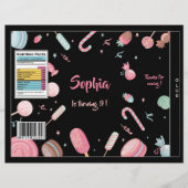 Chip Bag Candyland Black Party Favor Bag Flyer (Voorkant)