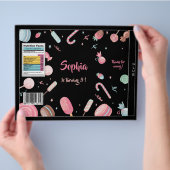 Chip Bag Candyland Black Party Favor Bag Flyer (Hand)