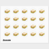 Chip Butty UK British English Food Sandwich Ronde Sticker (Vel)