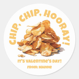 Chip, Chip, Hoera! chips-Valentijnsdag Ronde Sticker
