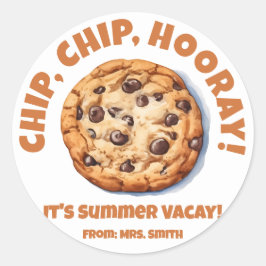 Chip, Chip, Hoera! Chocolade Chip Cookie Ronde Sticker