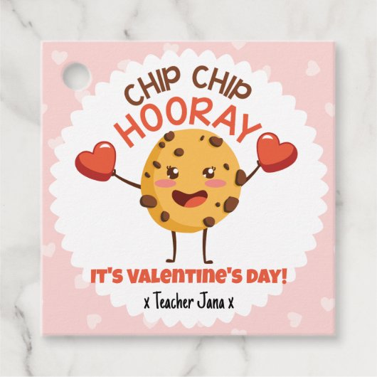 Chip Chip Hoera Het Is Valentijnsdag Bedankjes Labels (Voorkant)