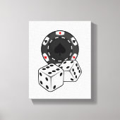 Chip & Dice voor Poker Canvas Afdruk (Voorkant)