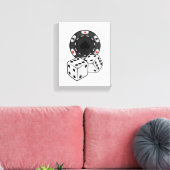 Chip & Dice voor Poker Canvas Afdruk (Insitu (Woonkamer))