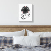 Chip & Dice voor Poker Canvas Afdruk (Insitu (Slaapkamer))