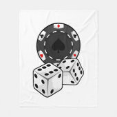 Chip & Dice voor Poker Fleece Deken (Voorkant)