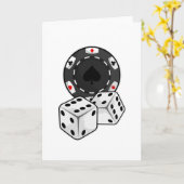 Chip & Dice voor Poker Kaart (Gele Bloem)