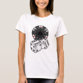 Chip & Dice voor Poker T-shirt (Voorkant)
