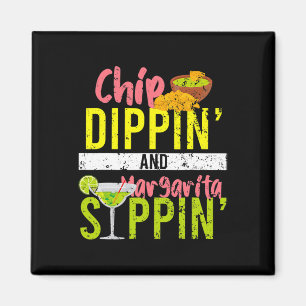Chip Dippin en Margarita Sippin Cinco de Mayo Magneet